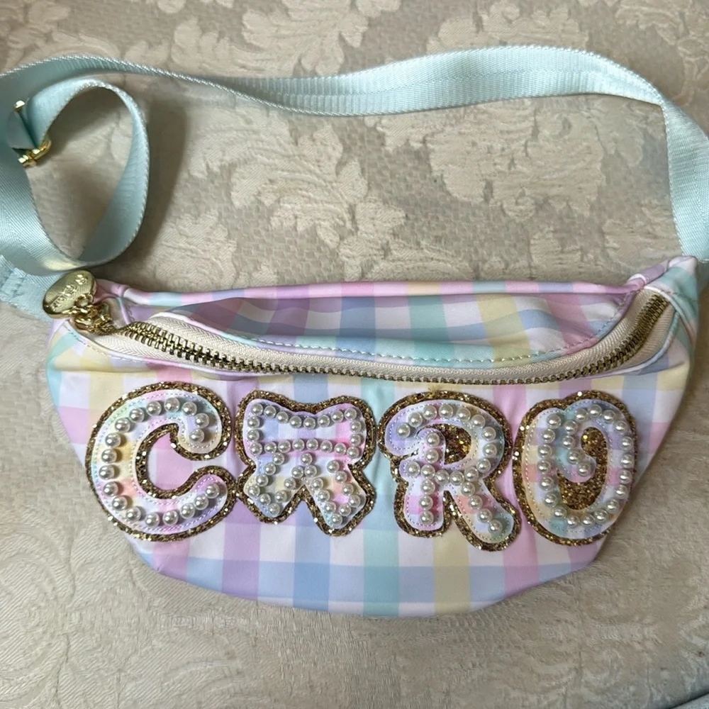 Stoney clover lane pink gingham belt bag - Picture 1 of 8